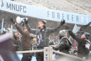 Building some noise at the 2017 home opener! (Photo: Daniel Mick)