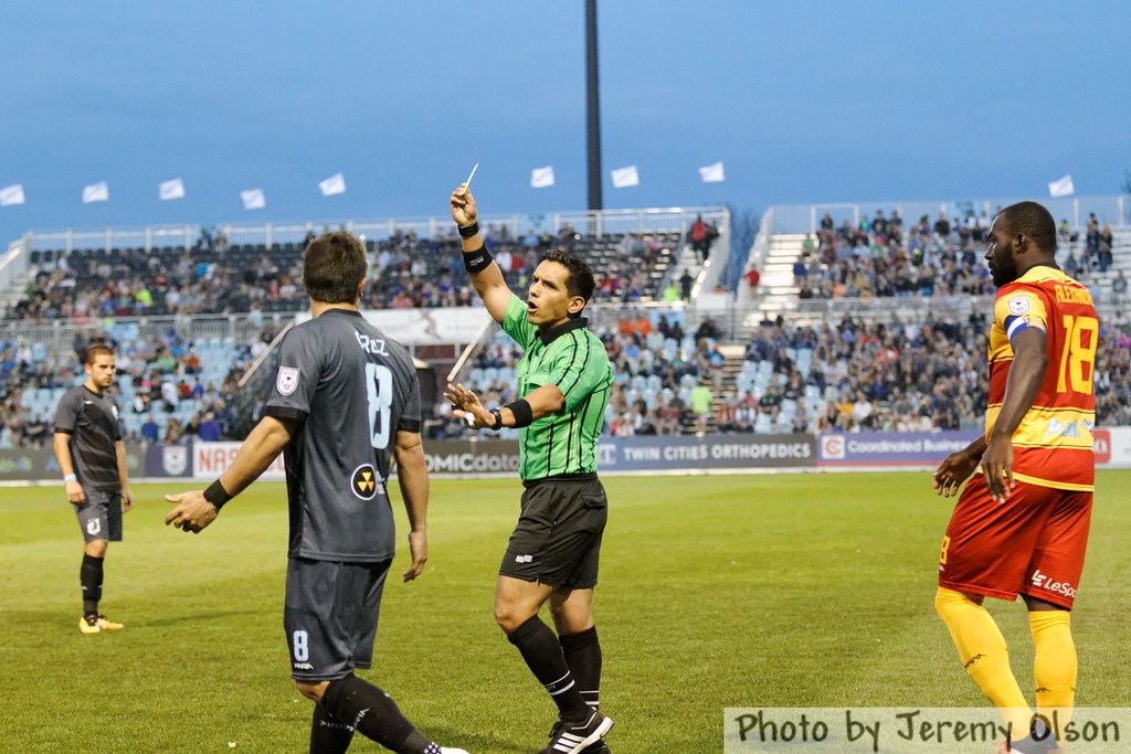 "You ref like you're a dentist!" (Photo courtesy Jeremy Olson)