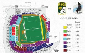 Extract from the seating map released by Target Field.