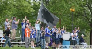 The big grey flag at a USOC game in 2008. (Photo: Jeremy Olson)