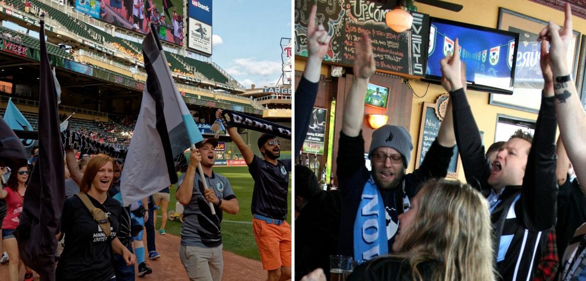 Marching at Target Field and tailgating at the Nomad World Pub