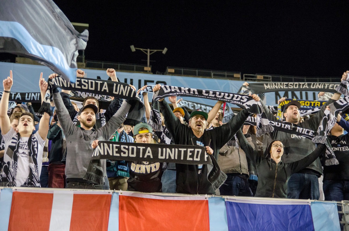 Dark Clouds at MNUFC vs RSL. (Photo: Daniel Mick)