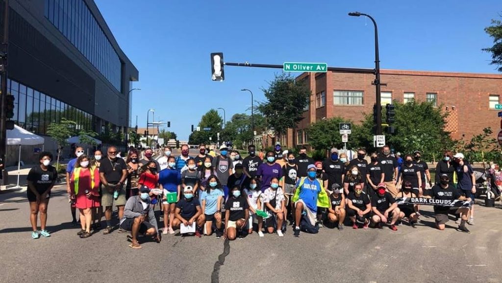 Group photo of BLM Mural volunteers